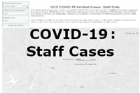 This shows information on verified staff cases of COVID-19 in the district. This shows information on verified staff cases of COVID-19 in the district.